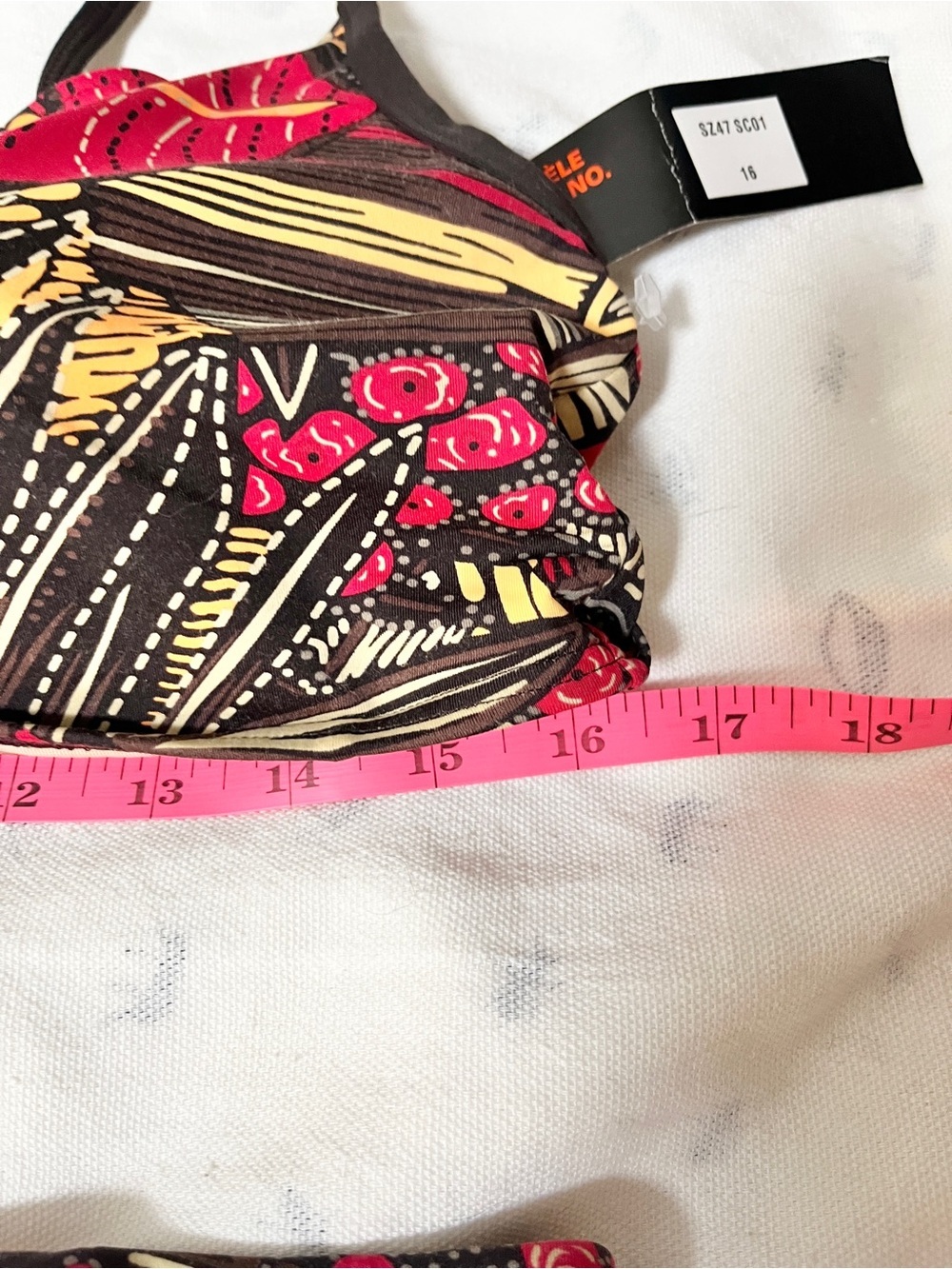NWT Simon Chang Batik Tropical Floral Bikini Soft‑Cup Top Full‑Coverage 16 - Picture 10 of 12